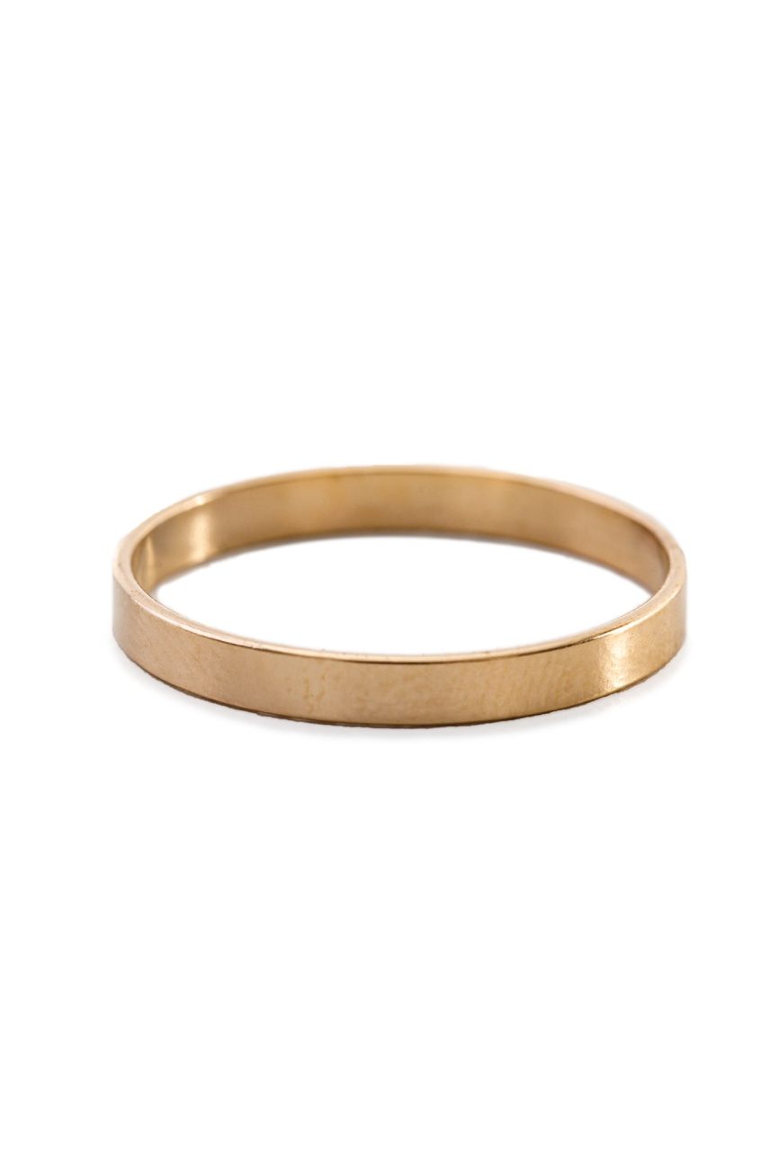 Minimal Simple Unisex Band Ring Gold