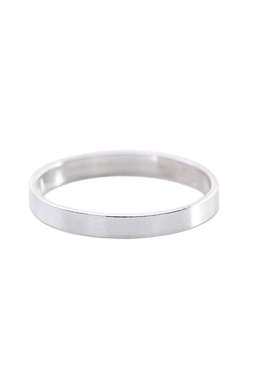 Minimal Silver Unisex Band Ring