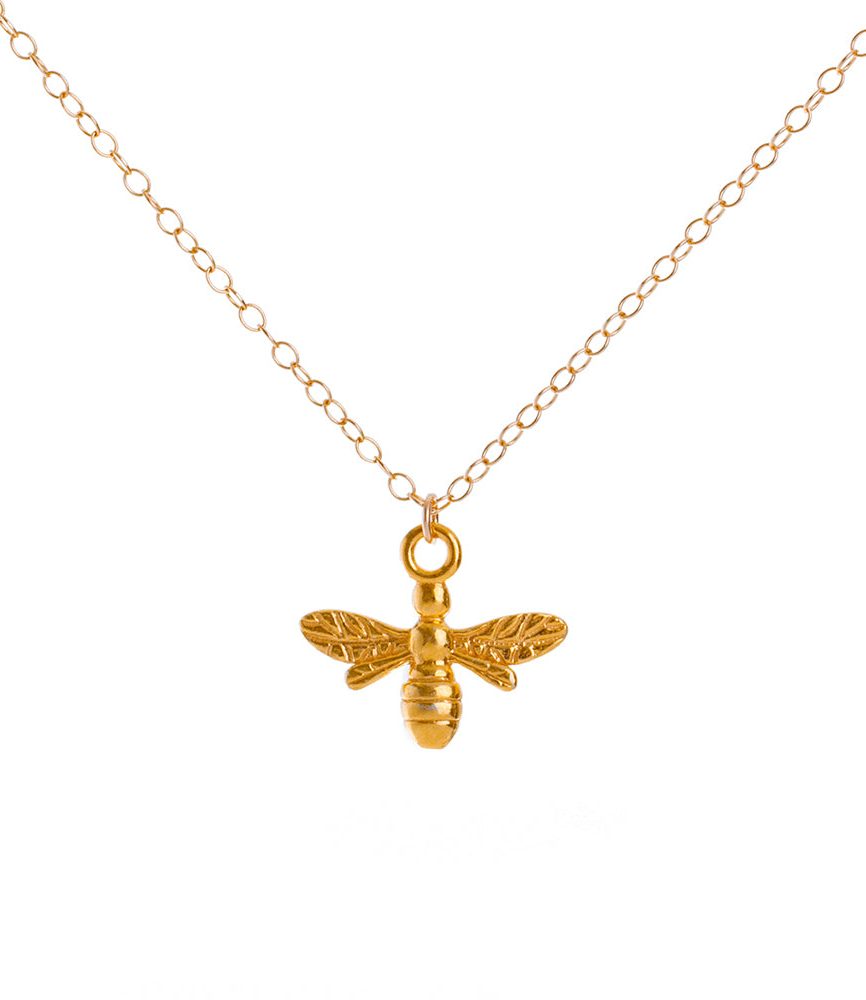 Minimalist Gold Bee Necklace