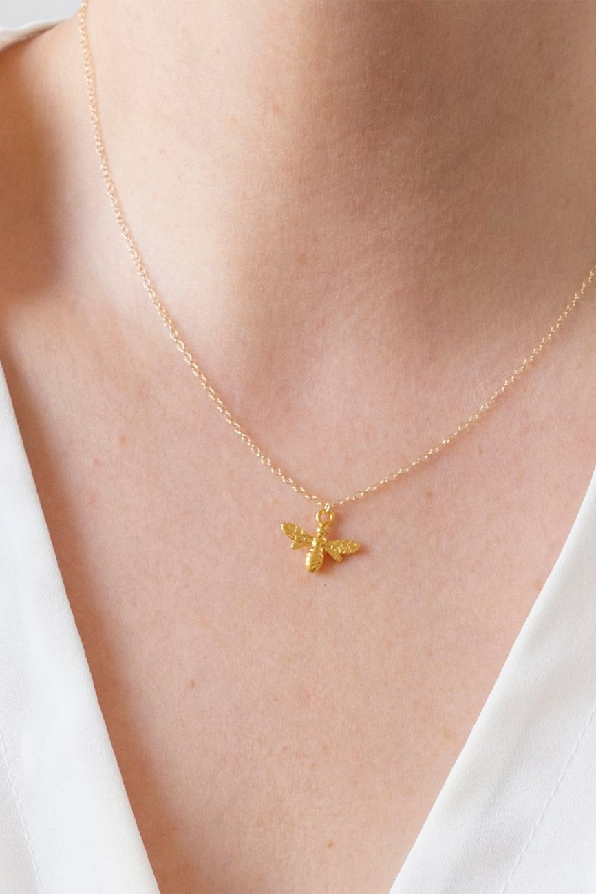 Gold Bee Necklace