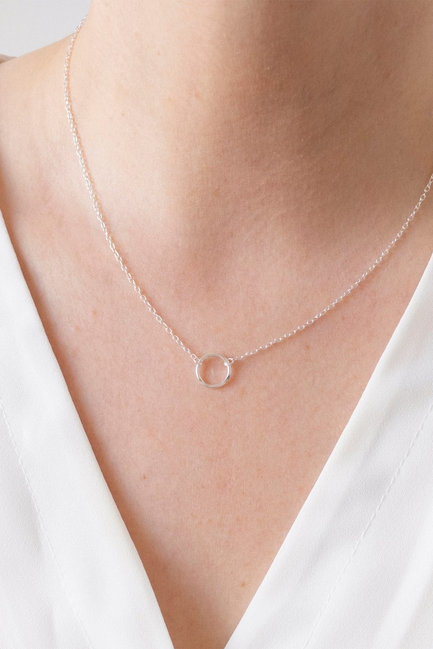 Silver Circle Necklace