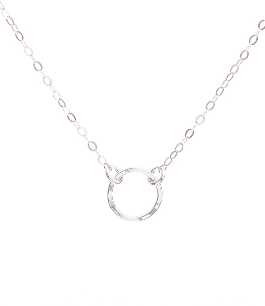 Simple Silver Circle Necklace