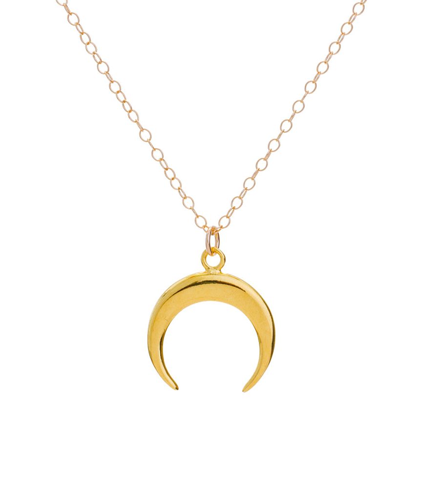 Gold Crescent Necklace