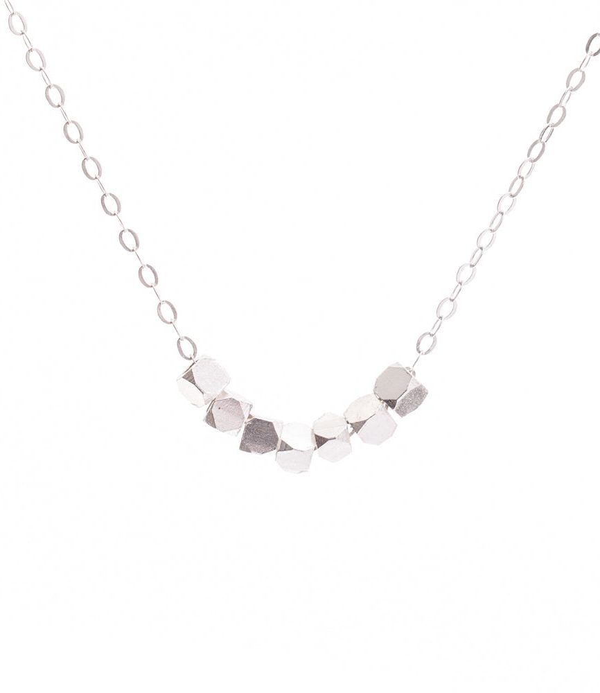 Silver Cubes Necklace