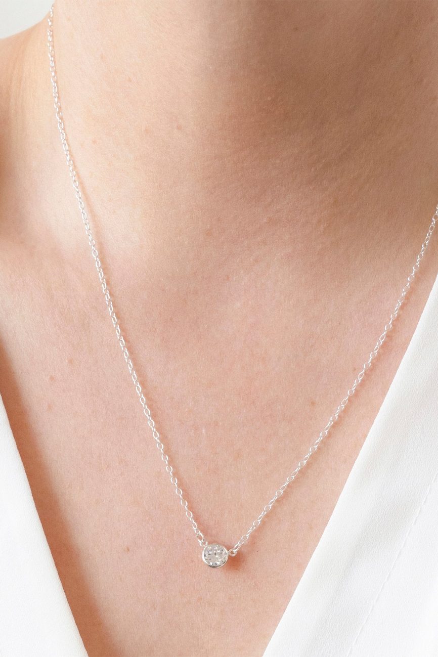 Silver Diamond Necklace