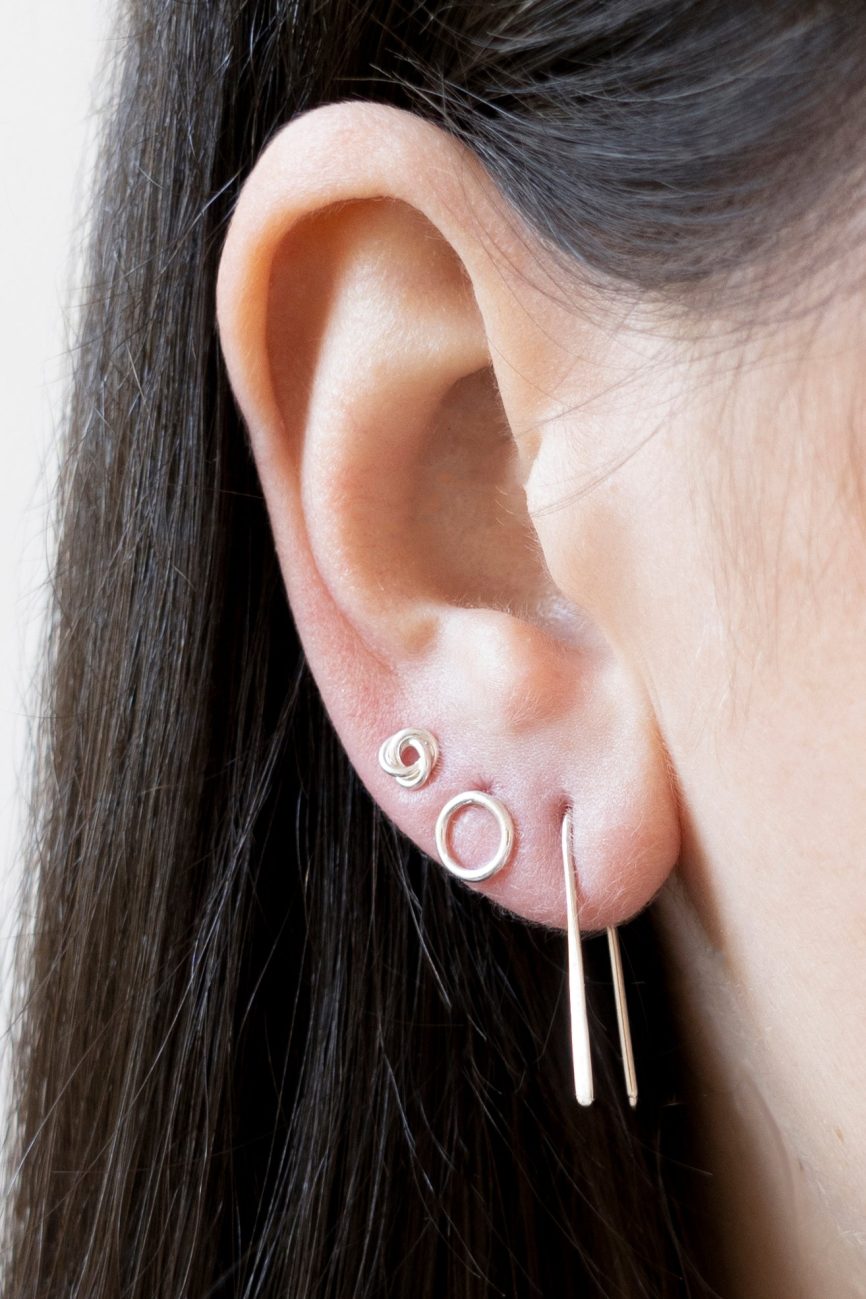 Silver Knot Earrings