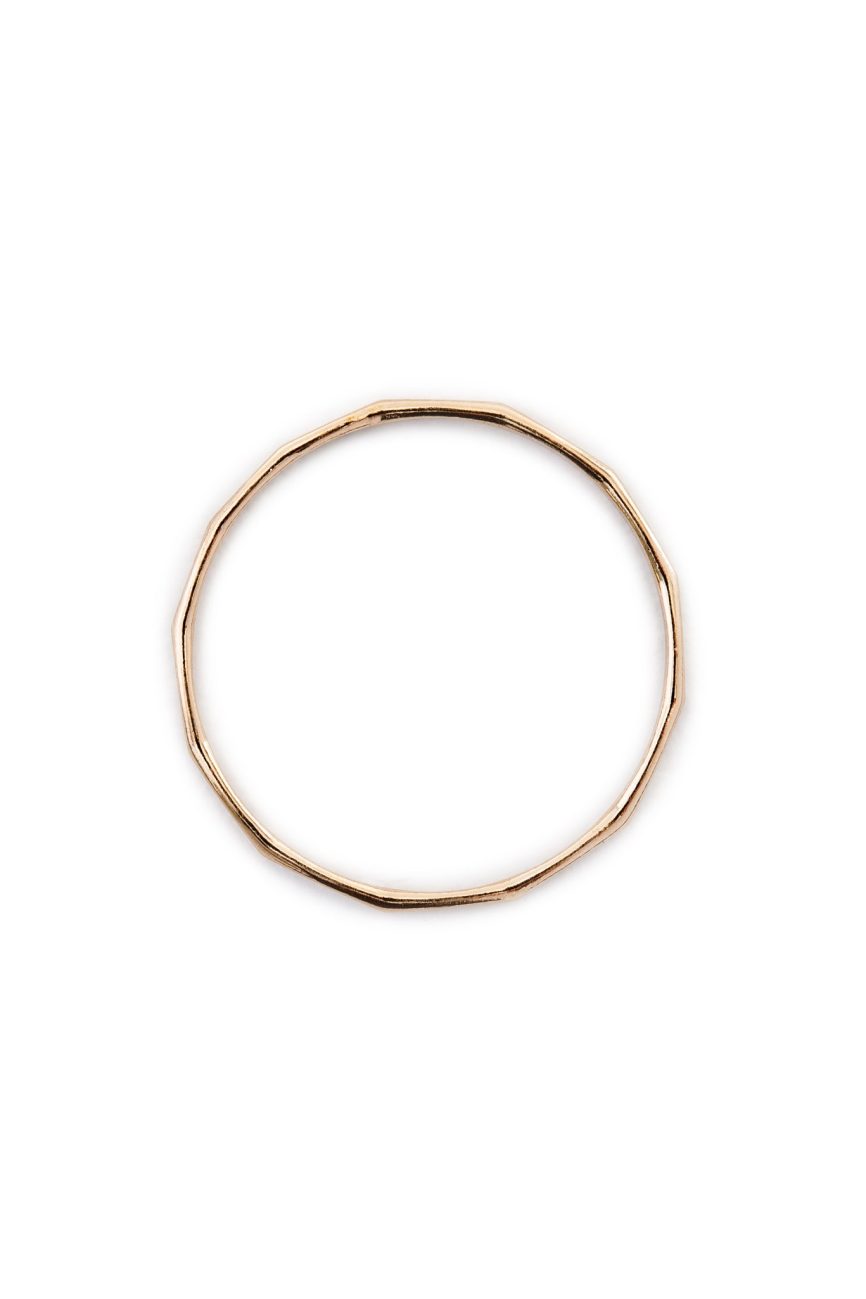 Minimal Gold Hammered Stacking Ring