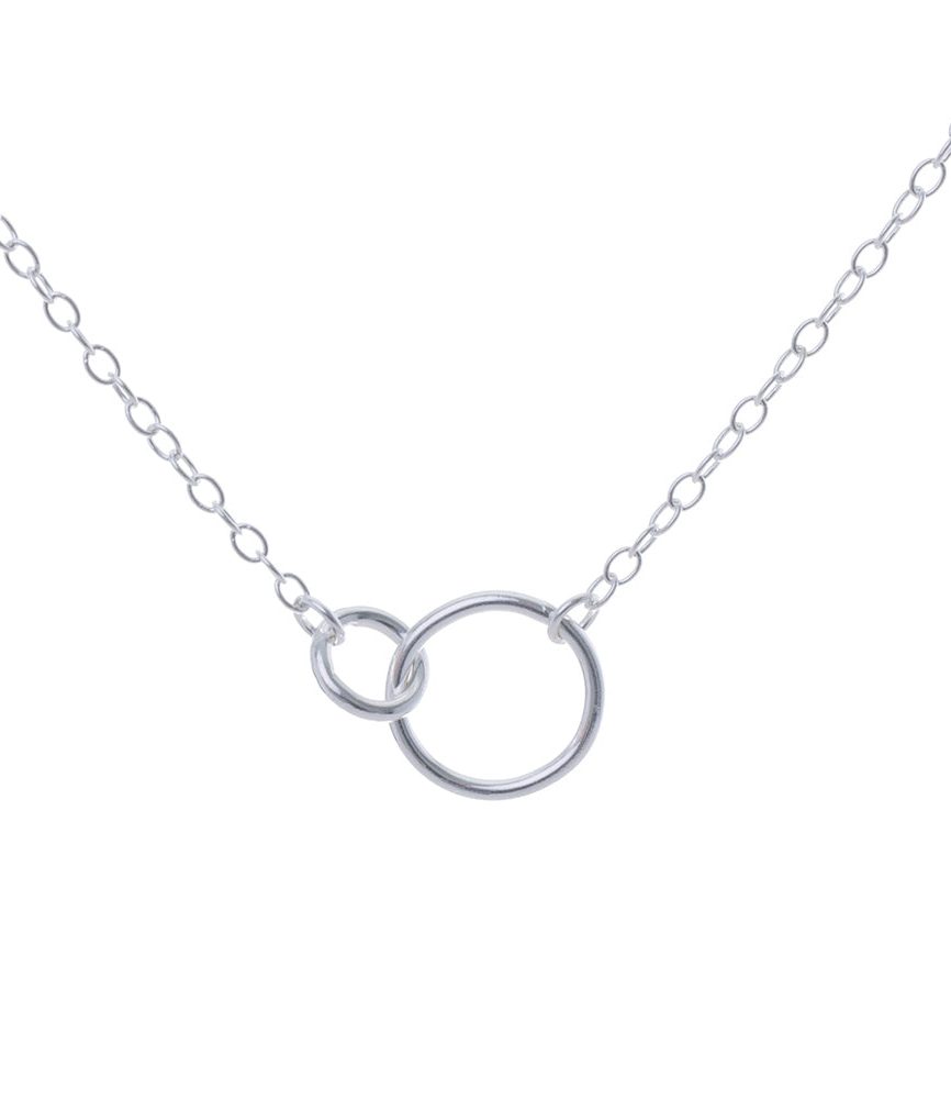 Silver Infinity Circles Necklace