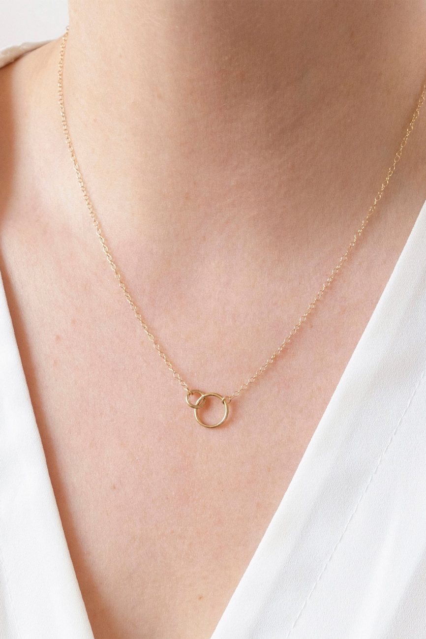 Gold Infinity Circles Necklace
