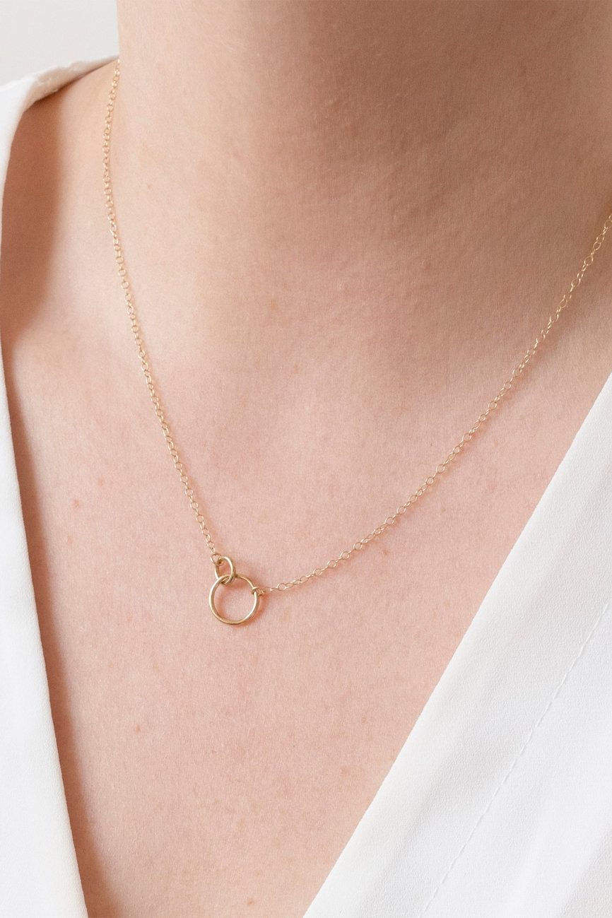 Gold Infinity Circles Necklace