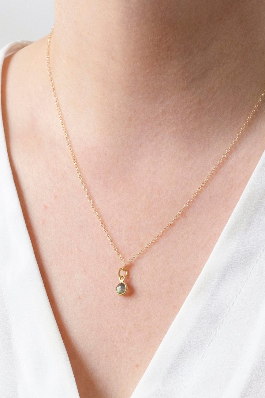 Gold Labradorite Necklace