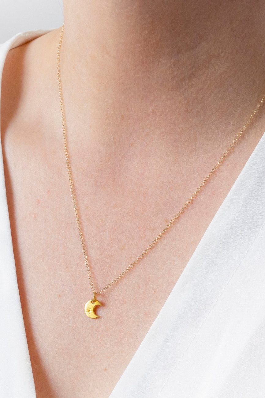 Gold Moon Necklace