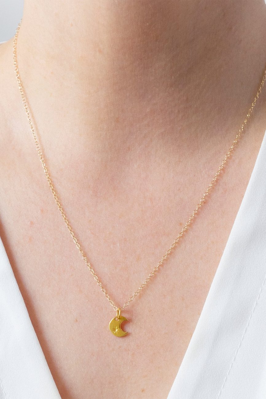 Gold Moon Necklace