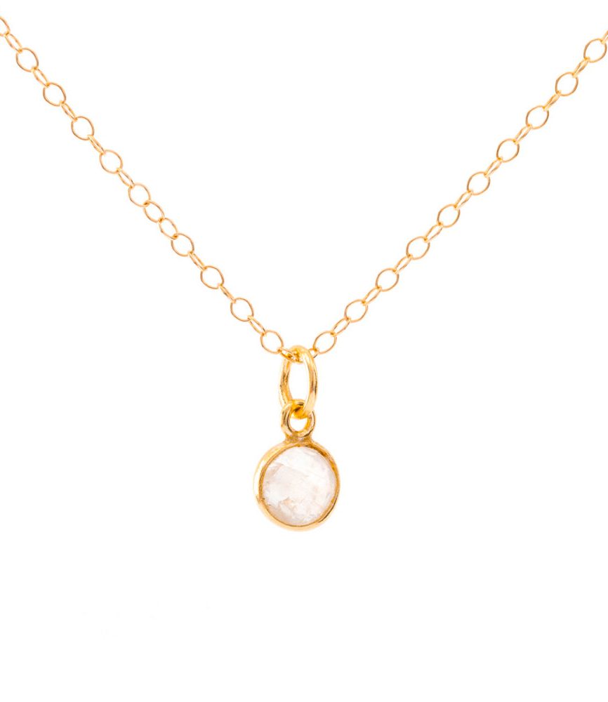 Gold Moonstone Necklace