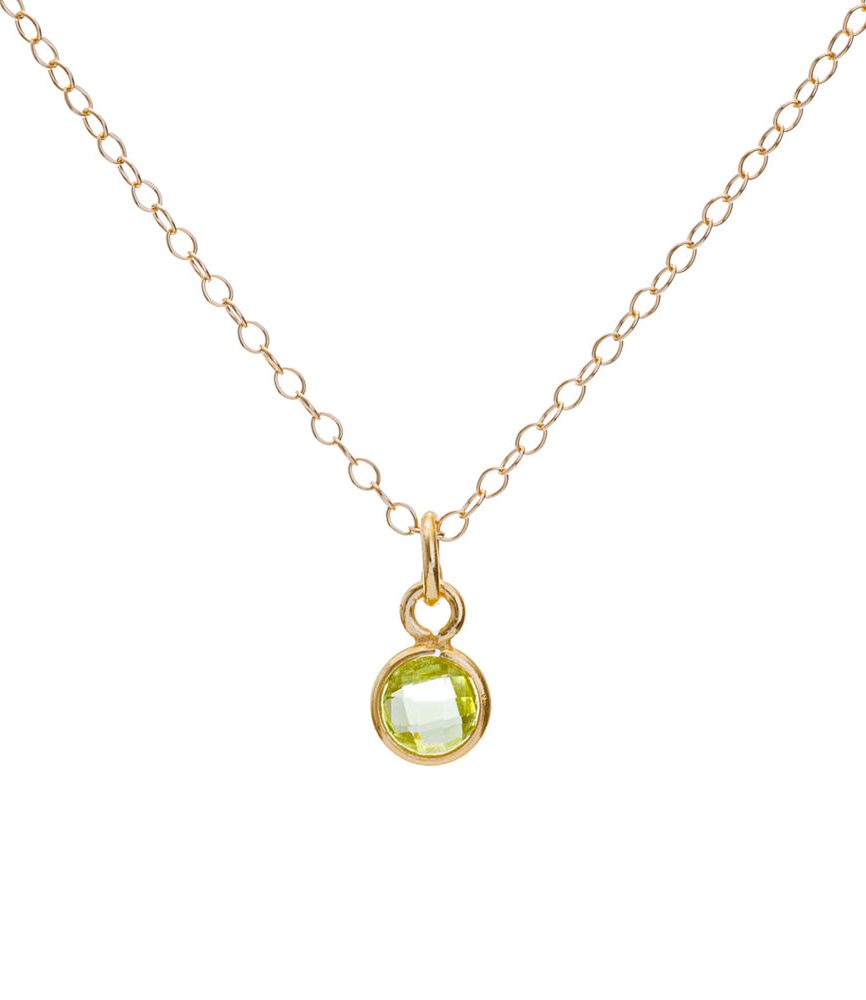 Gold Peridot Necklace