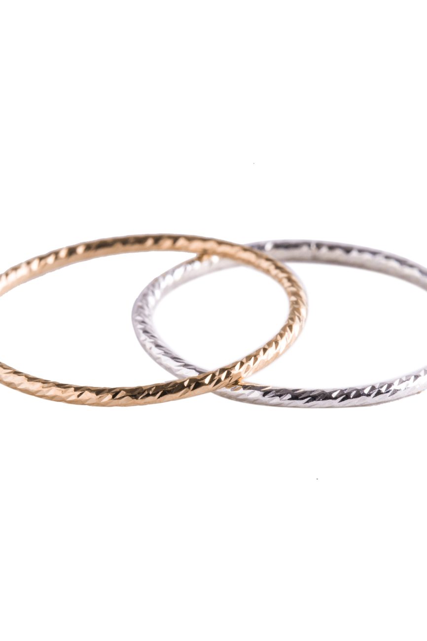 Minimal Textured Stacking Rings
