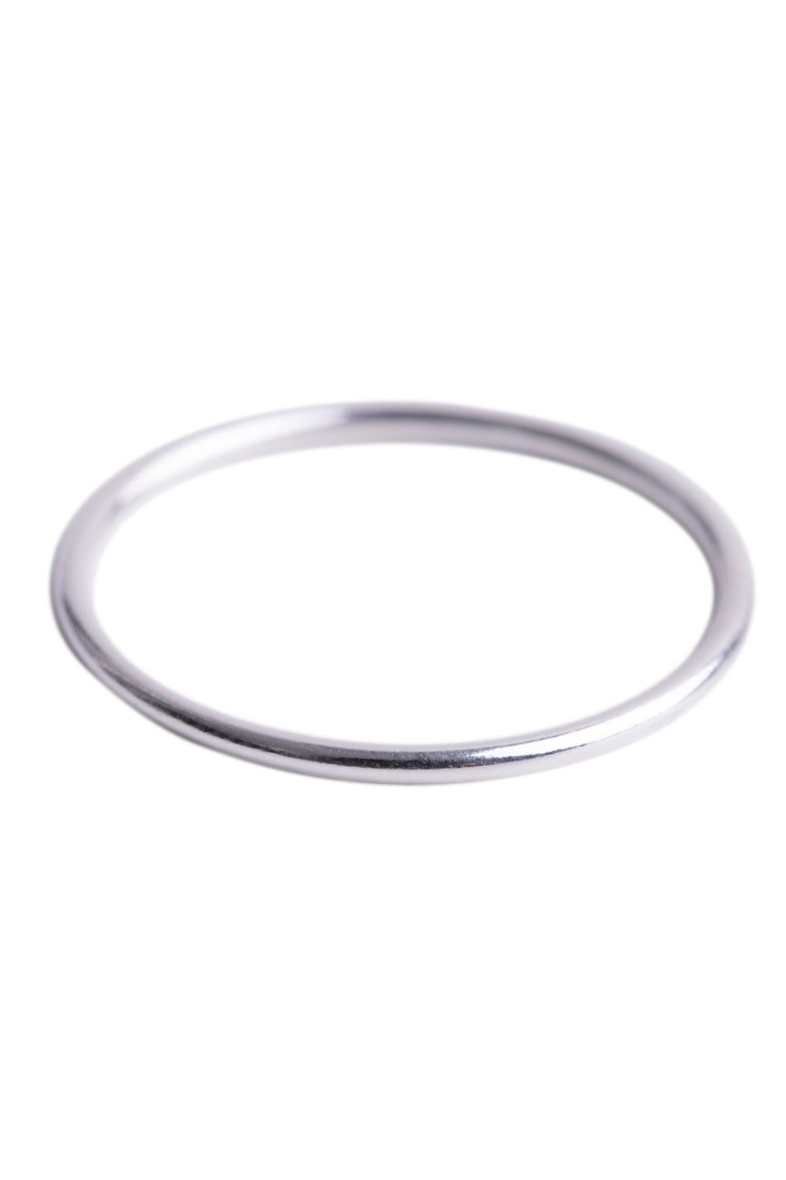 Minimal Silver Stacking Ring