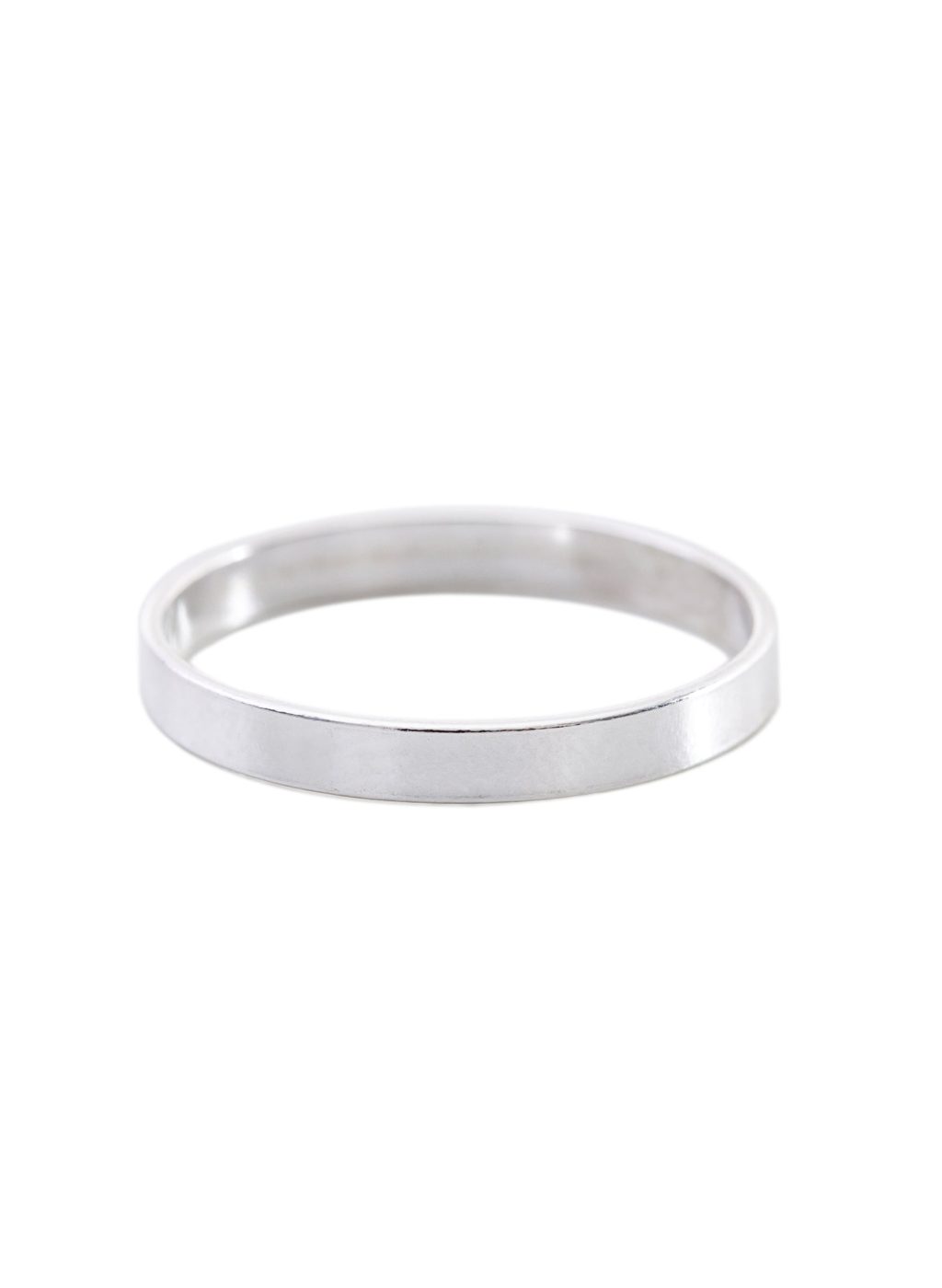 Minimal Silver Unisex Band Ring