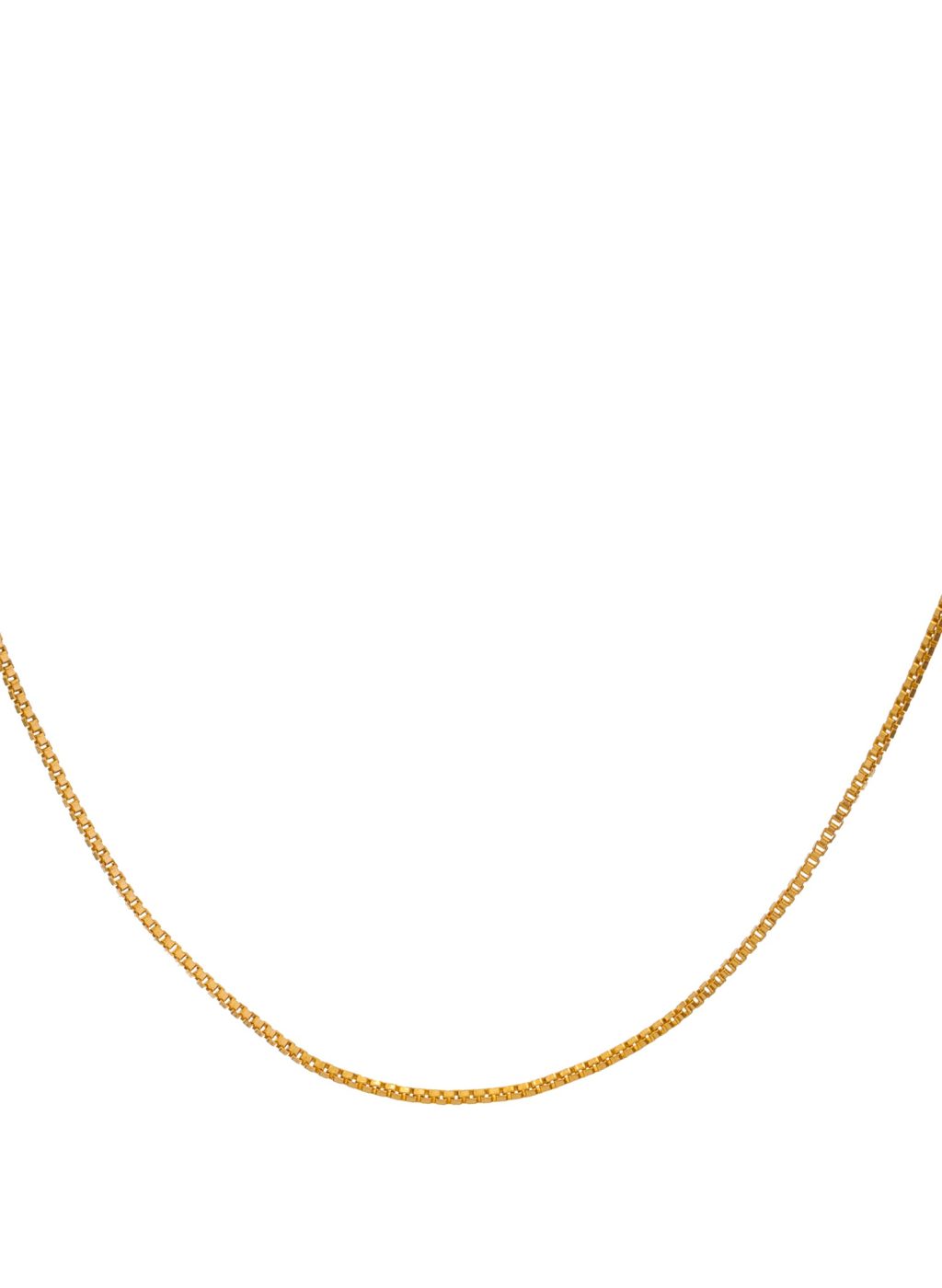 Sustainable Gold Box Chain Necklace
