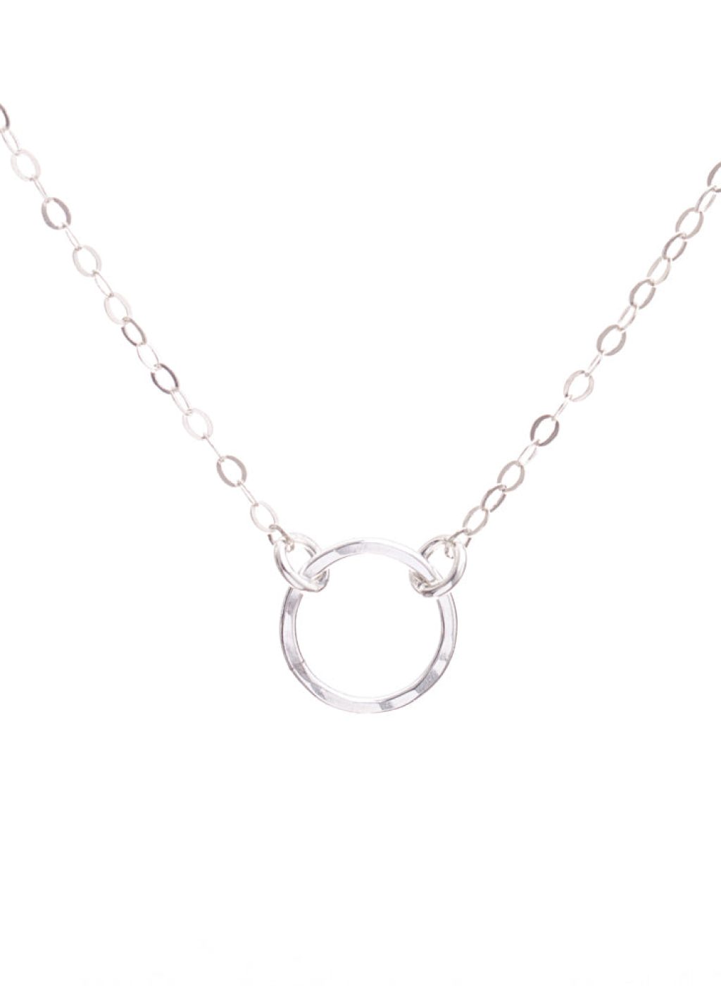 Simple Silver Circle Necklace