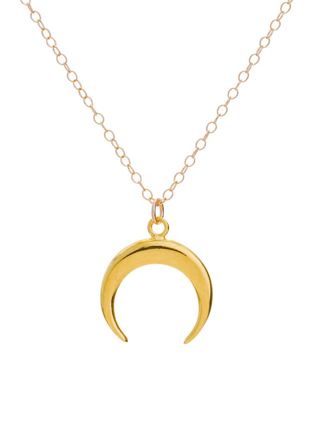 Gold Crescent Necklace