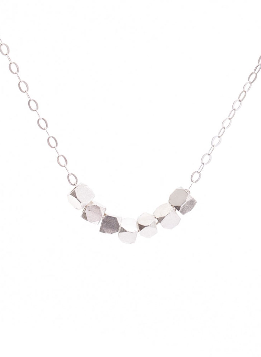 Silver Cubes Necklace