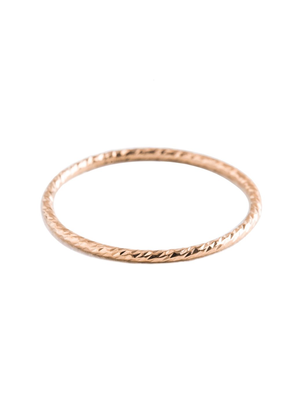 Minimal Gold Textured Stacking Ring