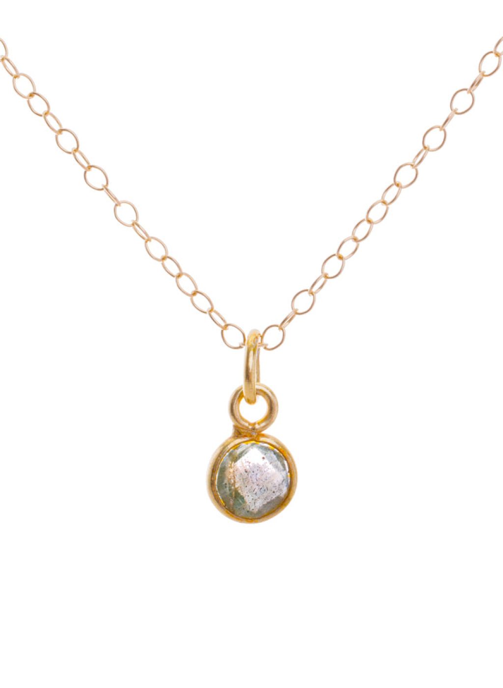 Gold Labradorite Necklace