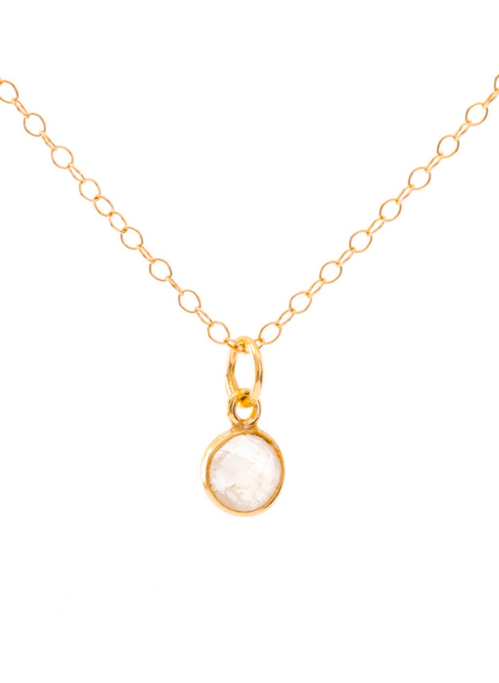 Gold Moonstone Necklace