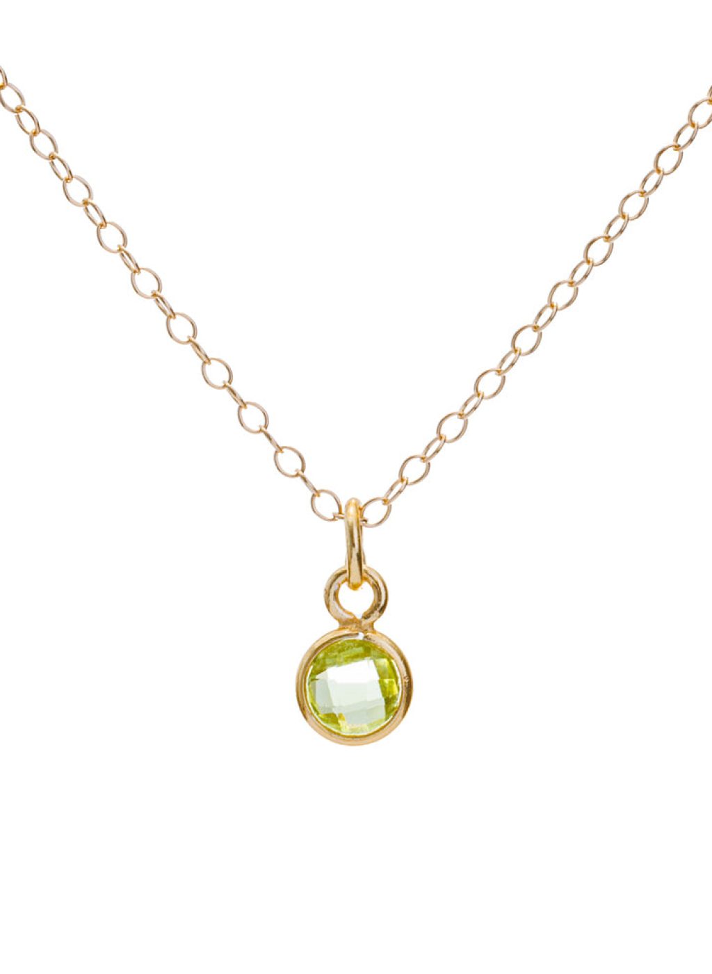 Gold Peridot Necklace