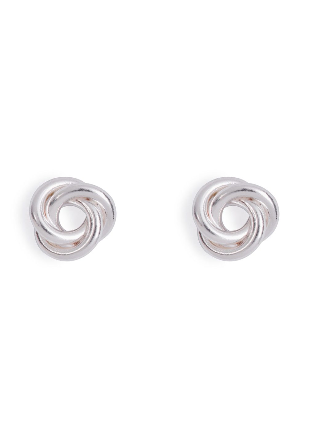 Minimal Silver Knot Earrings Handmade Birmingham